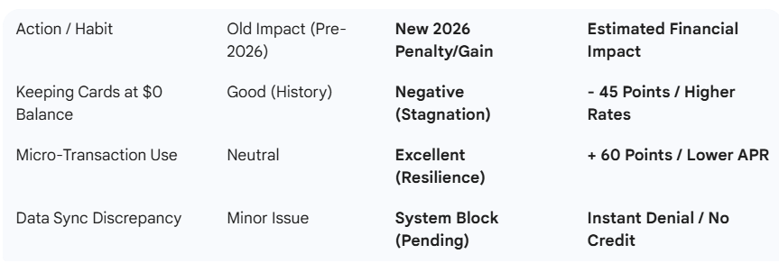 The 2026 Credit Matrix: How Ignoring New Rules Costs You (and Makes You Money) tabela 2